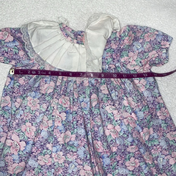 Vintage rare edition floral short sleeve round collar dress made in USA 2t - Picture 4 of 7